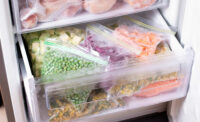 frozen food in freezer