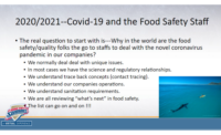 2021 Virtual Food Safety Summit Keynote: The New Role and Responsibilities of the Food Safety Professional in the COVID-19 World