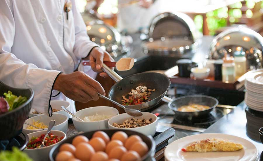 man cooking