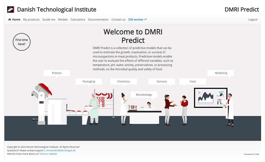 DMR Predict online welcome screen