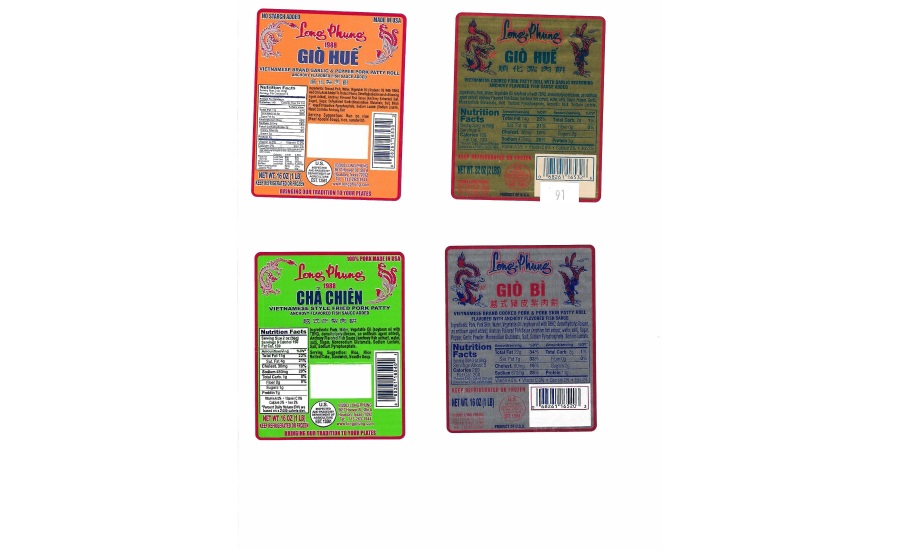 165368 C. Corporation recalls pork products due to possible