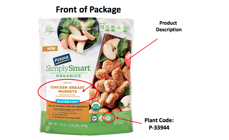 Perdue Foods LLC recalls Simplysmart Organics Gluten Free Chicken