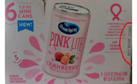 Ocean Spray Cranberries, Inc. recalls single production lot of 5.5 oz cans of Pink Lite Cranberry Juice because of undeclared sulfites