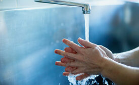 Employee Washing Hands