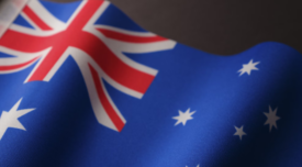 aus flag up close