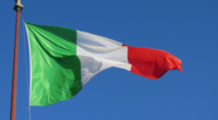 italian flag flying