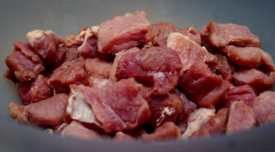 raw pork pieces