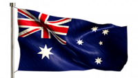 Australia National Flag Isolated 3D White Background