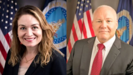 Headshots of Denise Eblen (left) and Paul Kiecker (right)