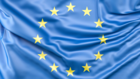 EU flag close up