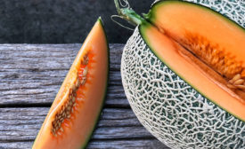 cantaloupe rinds close up