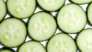 close-up cucumber slices