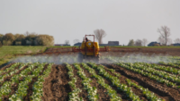 crops being sprayed