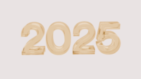 digital art of block numbers that say 2025