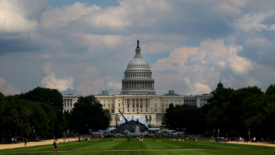 view of US capitol building from national mall