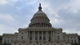 US capitol building cloudy day