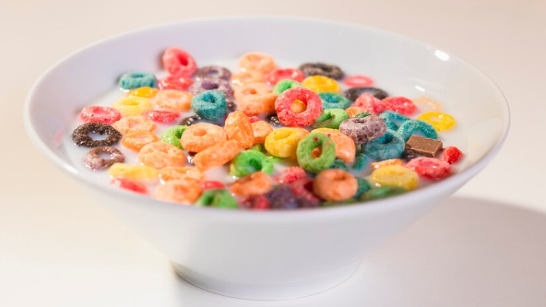 brightly colored cereal