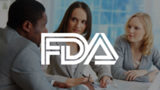 business people in a discussion FDA logo overlay