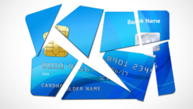 digital illustration of a cut up credit card