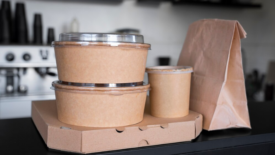 greaseproofed paper food takeout packaging