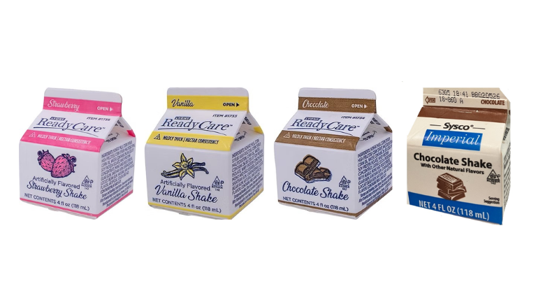 recalled sysco and lyons imperial nutritional shakes