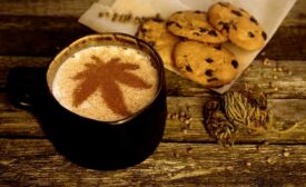 cannabis drink and cookies