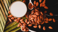 almonds and almond milk