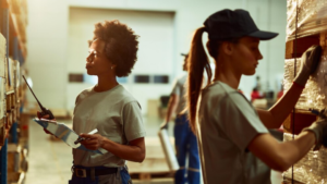 women working in warehouse